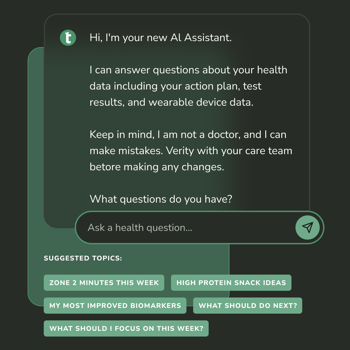 AI assistant mockup
