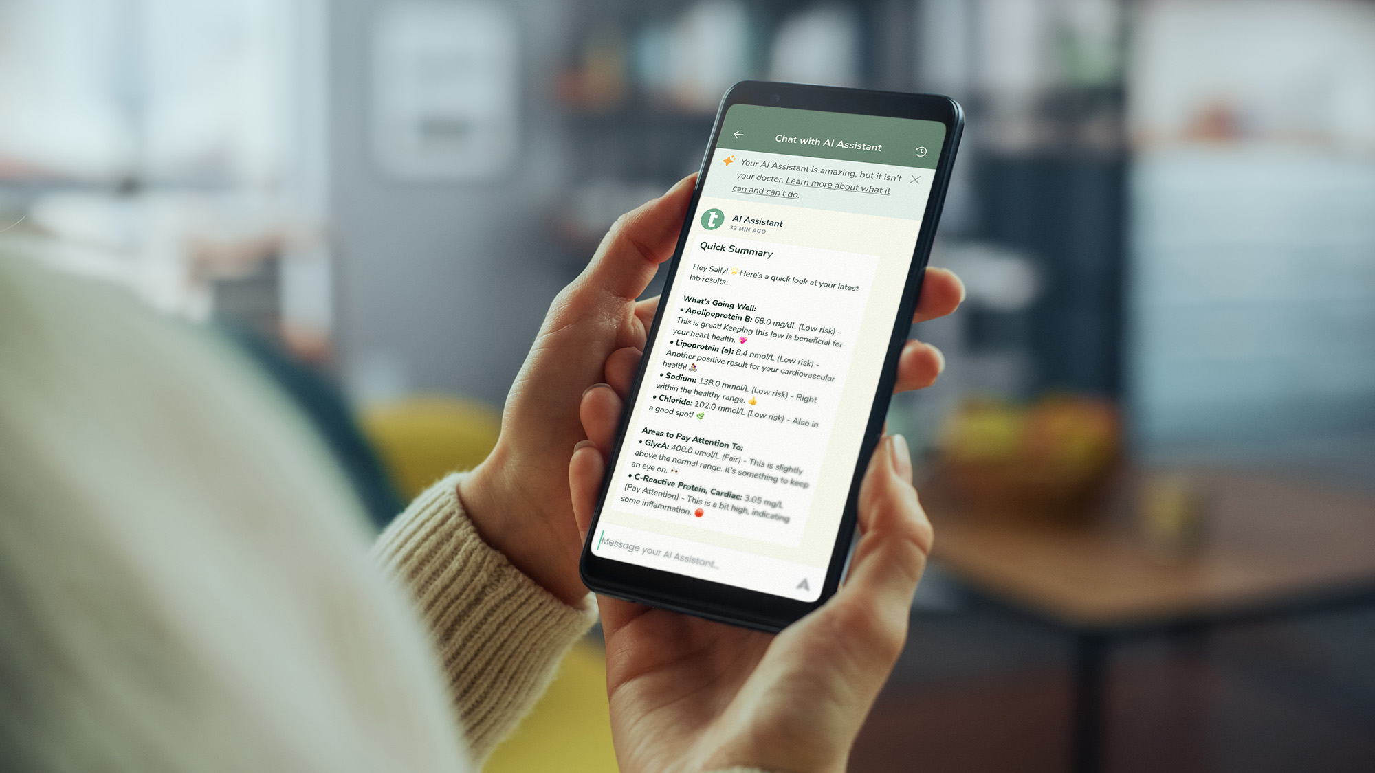 AI assistant mockup