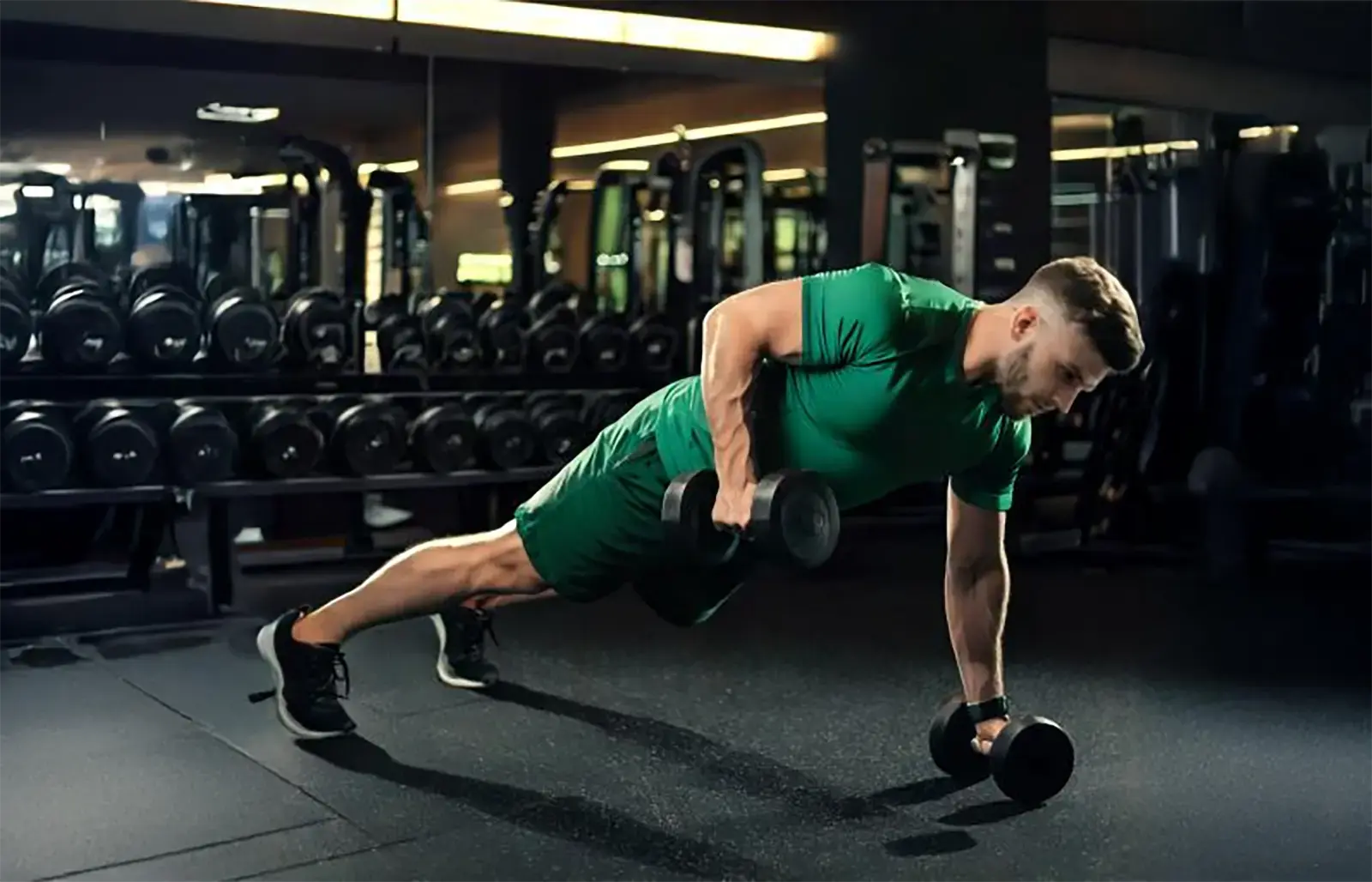 Man working out in the gym