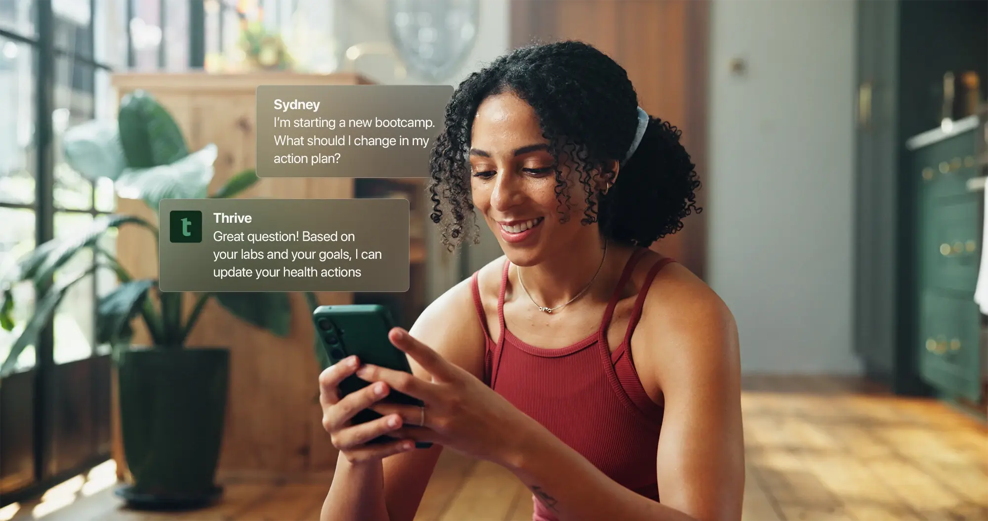 Thrive-healthspan-text conversation