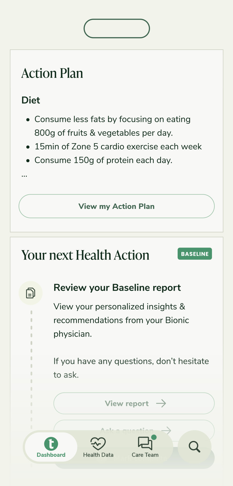 Personalized Action Plan