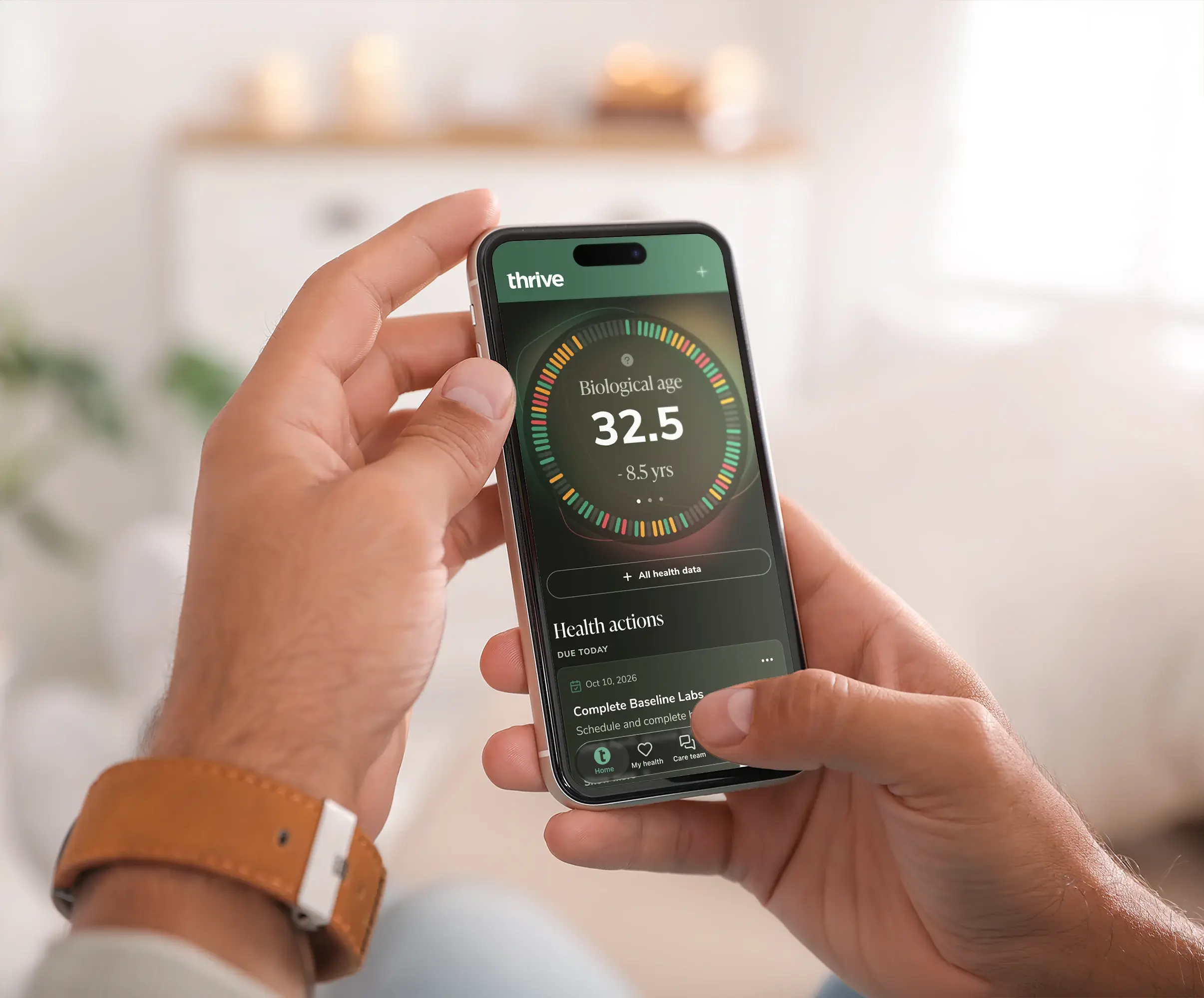 Thrive-healthspan-bio age 32 on phone-1